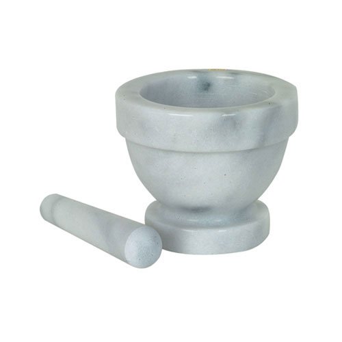 Thunder Group MRGR001 Mortar & Pestle Set, 4" dia., Marble Spice Grinder all things spice