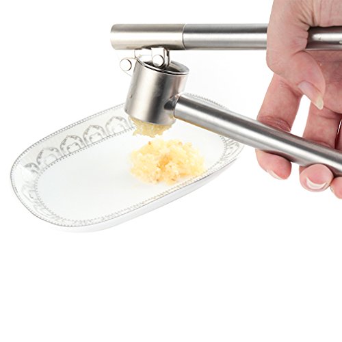 Garlic Press ONME Stainless Steel Professional Ginger Garlic Presser