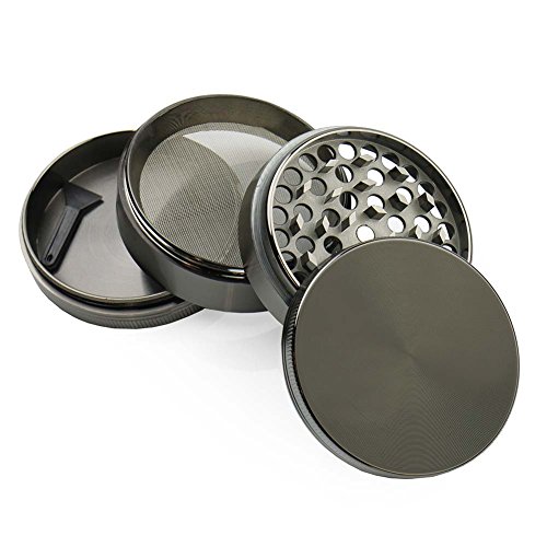 ChefLand Zinc Crusher 2.5 Inch 4 Piece Tobacco Spice Herb Grinder ...